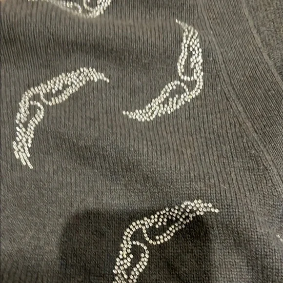 Zadig & Voltaire Gray Cardigan with Crescent Moon Pattern Zadig & Voltaire Gray Cardigan with Crescent Moon Pattern